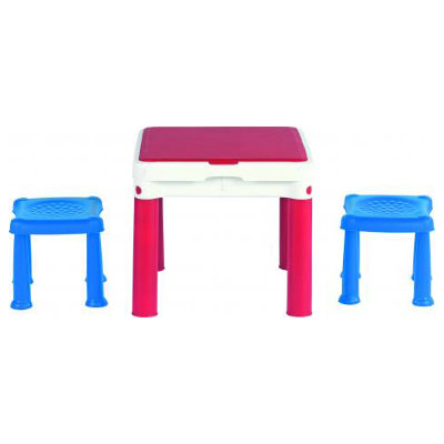 Стол для игр с конструктором KETER 3в1+2 стула (50,5x50,5x44,5h) Стол для игр с конструктором KETER 3в1+2 стула (50,5x50,5x44,5h)