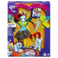 Кукла My Little Pony "Rainbow Rocks" Девушки Эквестрии - Рэйнбоу Дэш с фигуркой пони Hasbro 